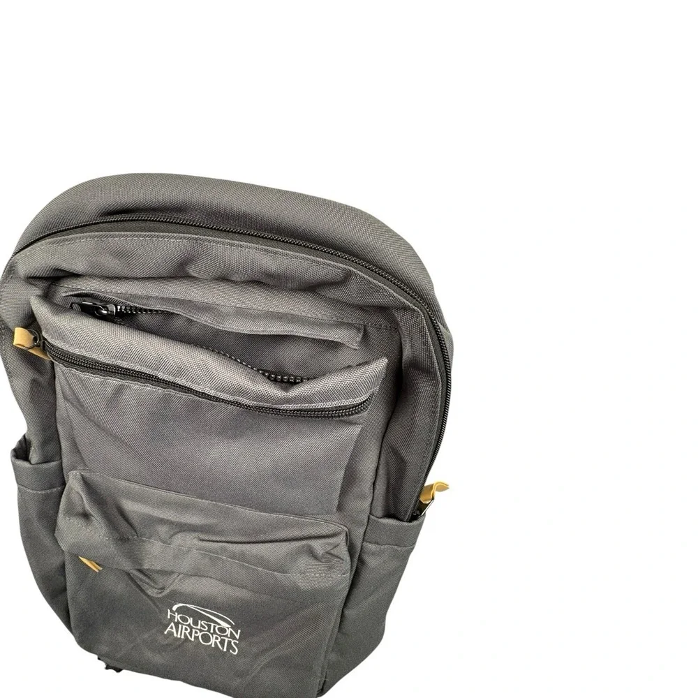 Houston Airports Backpack & Lunch Bag Set Gray Travel Laptop Work Bag